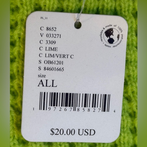 FP Movement by Free People Cool Down Beanie Lime NWT - Picture 5 of 5